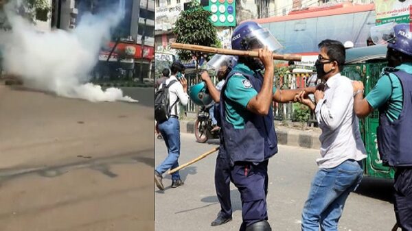 নয়াপল্টনে বিএনপি নেতাকর্মীদের সঙ্গে পুলিশের সংঘর্ষ, টিয়ারশেল ও লাঠিচার্জ